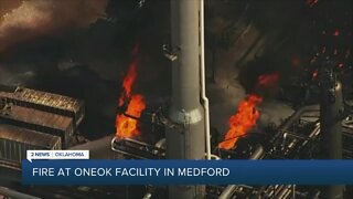 Fire at ONEOK facility in Medford