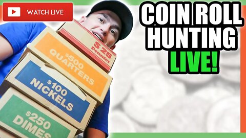 🚨Coin Roll Hunting Quarters From the BANK!!