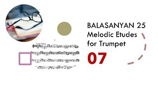 [TRUMPET ETUDE] BALASANYAN 25 Melodic Etudes for Trumpet - 07 Largo