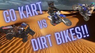 Go Kart vs Dirt Bike Challenge