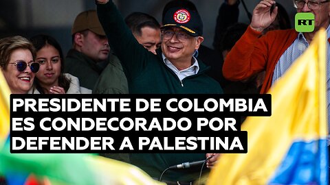 Presidente de Colombia es condecorado por defender a Palestina