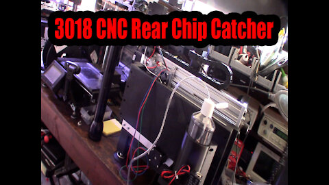 3018 CNC Rear Chip Containment System Debris Catcher with GRBL Air Coolant bottle A3