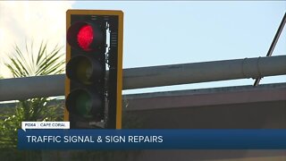 Traffic signal and sign repairs