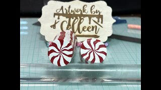Peppermint candy clay cane tutorial