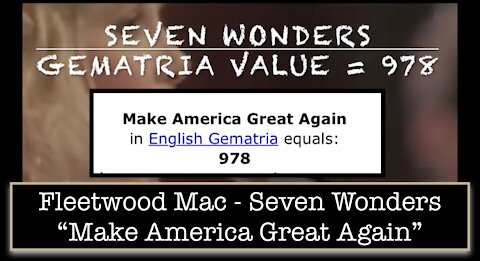 Fleetwood Mac - Seven Wonders: "Make America Great Again"