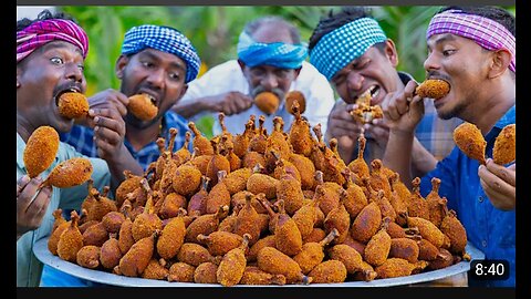 FRIED CHICKEN DRUMSTICK | Chicken Fry Recipe with Mashed Potato | Chicken Recipe Cooking In Village