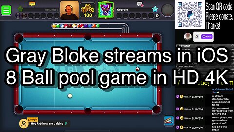 Gray Bloke streams in iOS 8 Ball pool game in HD 4K 🎱🎱🎱 8 Ball Pool 🎱🎱🎱{Weekend ReRun]