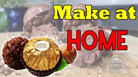 How to Make Chocolate Rocher at home. Simple beginner tutorial in Malayalam (Bonbon)