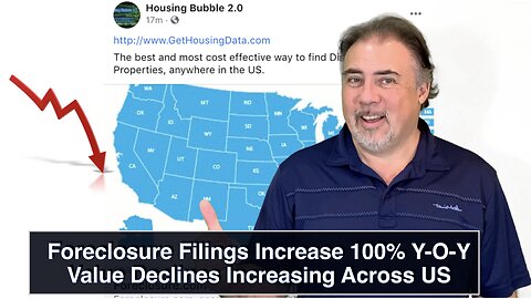 Foreclosure Filings Increase 100% YOY - Value Declines Increase Across the US - Housing Bubble 2.0