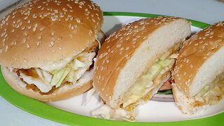 Street Style Chicken Tikka Burger Recipe by Budget bytes | Chicken Tikka Burger Recipe
