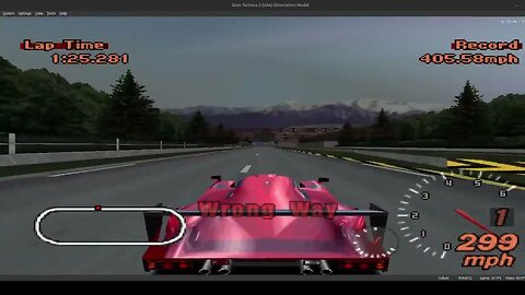 Gran Turismo 2: toyota GT-ONE 400 MPH