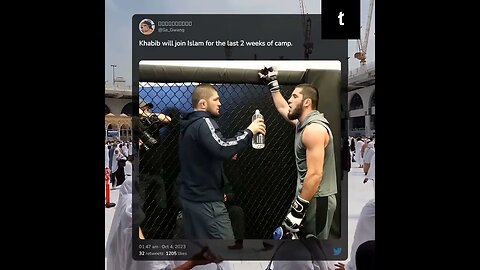 Khabib will join Islam for the last 2 weeks of camp