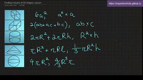 6th Grade Finding Volume of 3D Shapes: Lesson