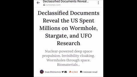 Declassified Documents On Government Research Into Stargates UFOS And Wormholes Paranormal News