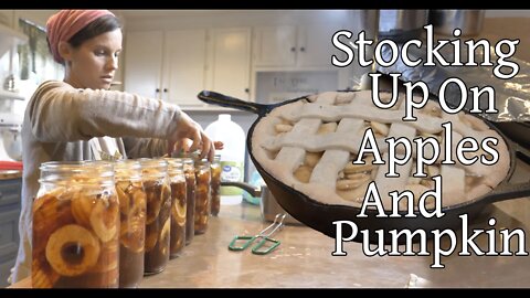 Stocking Up On Apples And Pumpkin! | Apple Pie | Pumpkin Pie | Large Family Dinner