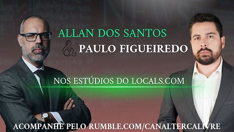 Allan dos Santos e Paulo Figueiredo nos estúdios LOCALS.COM