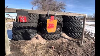 Building a shooting range from old tractor tires