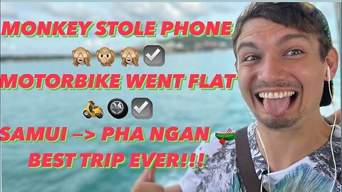 KOH PHANGAN - MONKEY ATTACK?! STEALS PHONE! WATCH OUT!! 2023 BEST BEACHES, BEST TIPS, AND HOT SPOTS.