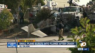 Plane crashes in El Cajon with 2 police officers on board