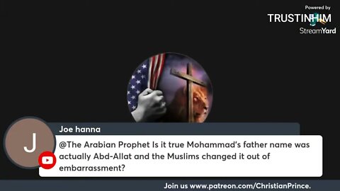 christian prince - comments from chat , mohammad fathers name