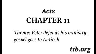 Acts Chapter 11 (Bible Study)