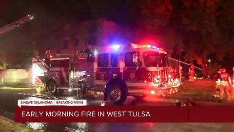 Crews on scene at fire in west Tulsa