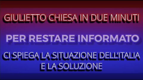 Giulietto Chiesa in 2 Minuti ci Spiega la Situazione dell'Italia e la Soluzione