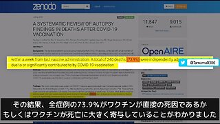 【コロワク】325件の検死を調査した結果、73.9%にワクチンと関連があった