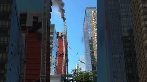 New York city crane COLLAPSES ⚠️