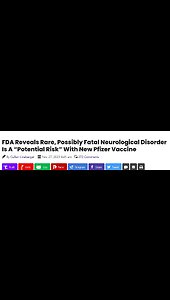 FDA Reveals Rare, Possibly Fatal Neurological Disorder PFIZER JAB