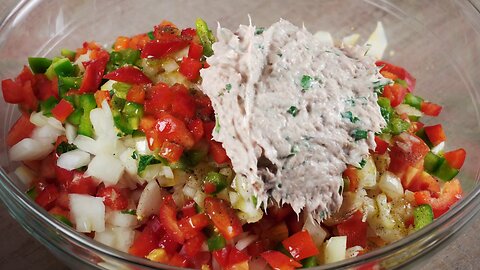 Tuna Salad Mediterranean Recipe, DELICIOUS and Healthy for Weight Loss | Health Food Recipes