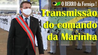 Bolsonaro participa da cerimônia de transmissão do comando da Marinha