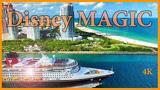 Disney Magic Departs Port Of Miami - 4K