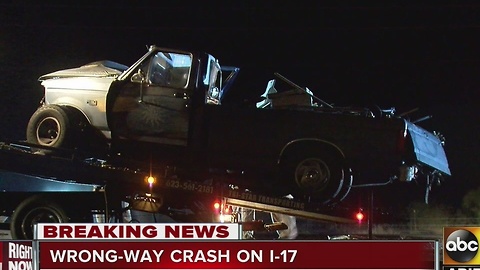 Several injured after wrong-way driver crash on I-17