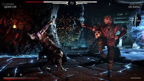 Mortal Kombat X: Quan Chi (Sorcerer) vs Liu Kang (Flame Fist) - 1440p No Commentary