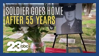 Family of fallen soldier take remains home after 55 years