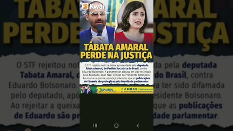 Deputada Tabata Amaral perde na justiça perde na justiça contra Eduardo Bolsonaro