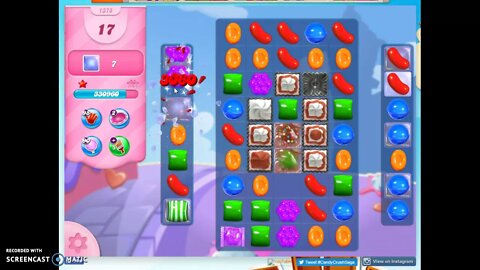 Candy Crush Level 1378 Audio Talkthrough, 1 Star 1 Booster