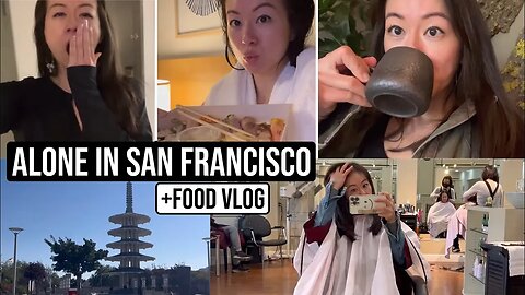 🫣 ALONE in San Francisco and ALL That I Ate: Travel & Food Vlog - Japantown | Rack of Lam