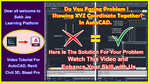 AutoCAD auto lisp for X Y Z coordinates ones in AutoCAD? – In Hindi Language