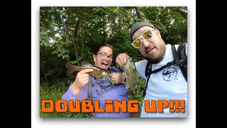 We DOUBE UP and catch fish in bad weather! (short version)