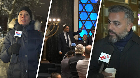 Pierre Poilievre marks start of Hanukkah with speech at Montreal synagogue