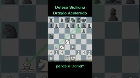 CILADA SICILIANA DRAGÃO PERDE A DAMA #chess #xadrez #ajedrez #echecs