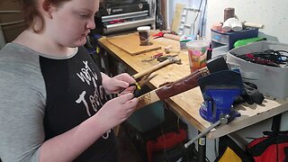 Spend time with your kids.. Leather working!