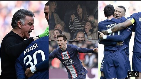 Fans reaction for Messi last minute free kick goal vs Lille.