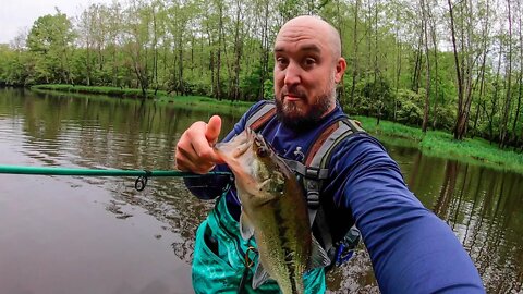 River wading & fishing for Ohio bass