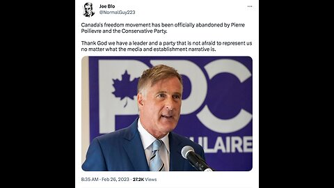 Bernier Smelling Like Roses After Poilievre Abandons Fringe Minority