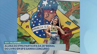 De Gov. Valadares: Aluna do IFMG participa da 26ª Bienal do Livro em SP e ganha Concurso.