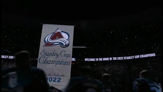 Avs raise Stanley Cup banner during season opener