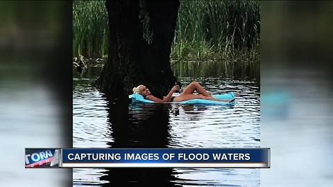 Viewers capture images and videos of flooding